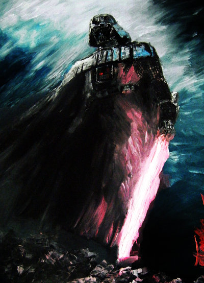 400x554 Darth Vader By Azullthras - Darth Vader Oil Painting
