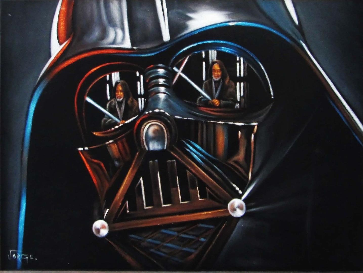 1435x1080 Darth Vader, Star Wars, Death Star, Mexican Oil Painting Art Black - Darth Vader Oil Painting
