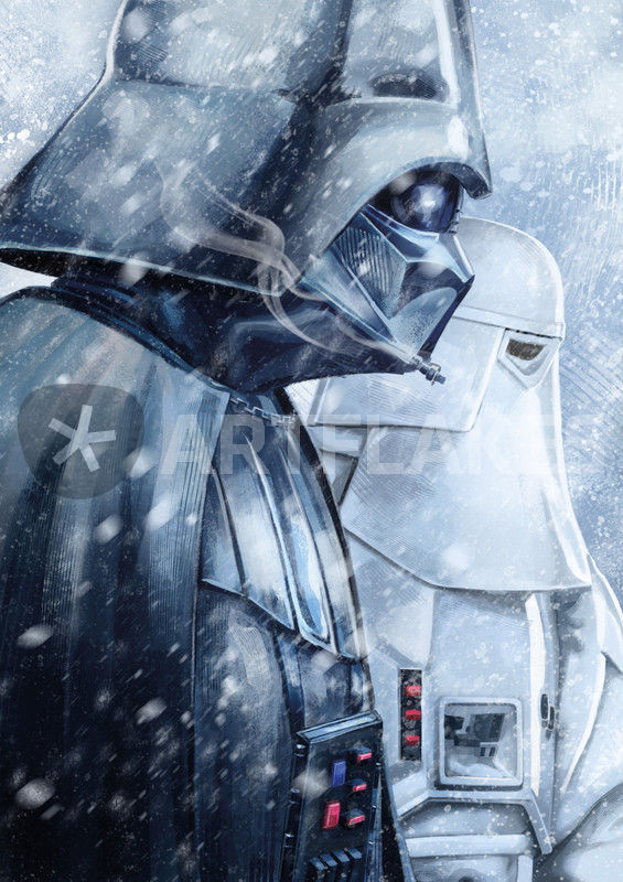 565x800 Darth Vader Winter Painting Art Prints And Posters By Tobias - Darth Vader Painting