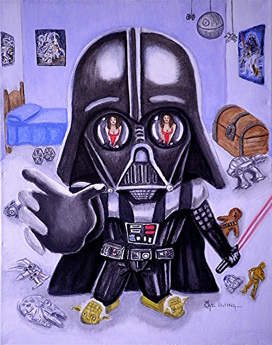552x700 The Force Is Strong With This One Painting By Al Molina - Darth Vader Painting