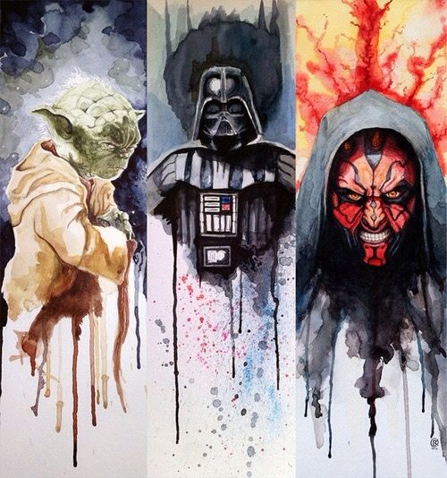 500x534 Pin By Priscila Mendoza On Star Wars - Darth Vader Watercolor Painting