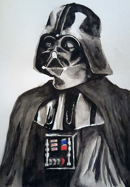 510x732 Darth Vader - Darth Vader Watercolor Painting