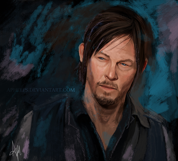 700x632 Daryl Dixon By Aphelps - Daryl Dixon Painting
