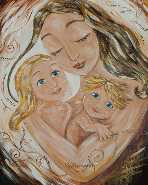 500x627 Sister, Brother, Siblings, Daughters, Girl, Sister, Sisters - Daughters Painting