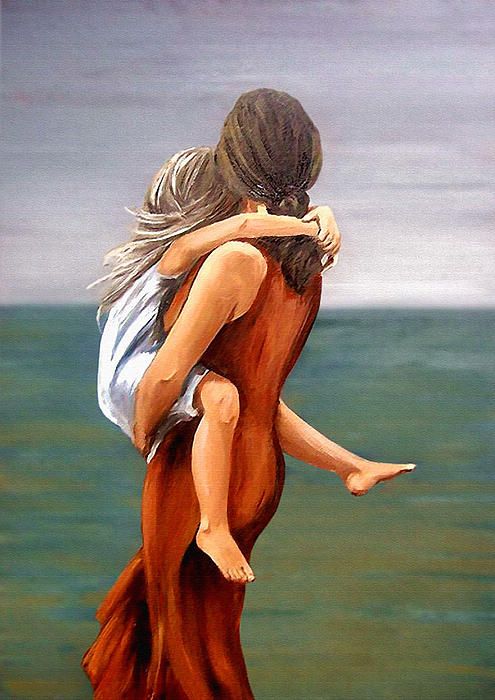 495x700 Mother And Daughter Painting - Daughters Painting