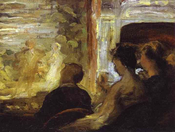 717x543 Honore Daumier Theater Box.jpg Taking A Bow - Daumier Painting