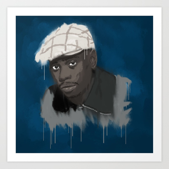 550x550 Dave Chappelle Painting Art Print By Illusionart Society6 - Dave Chappelle Painting