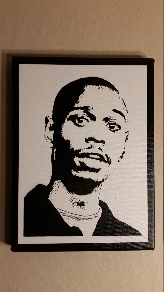 570x1013 Dave Chappelle Stencil Spray Painting 12 X 9 Inches - Dave Chappelle Painting