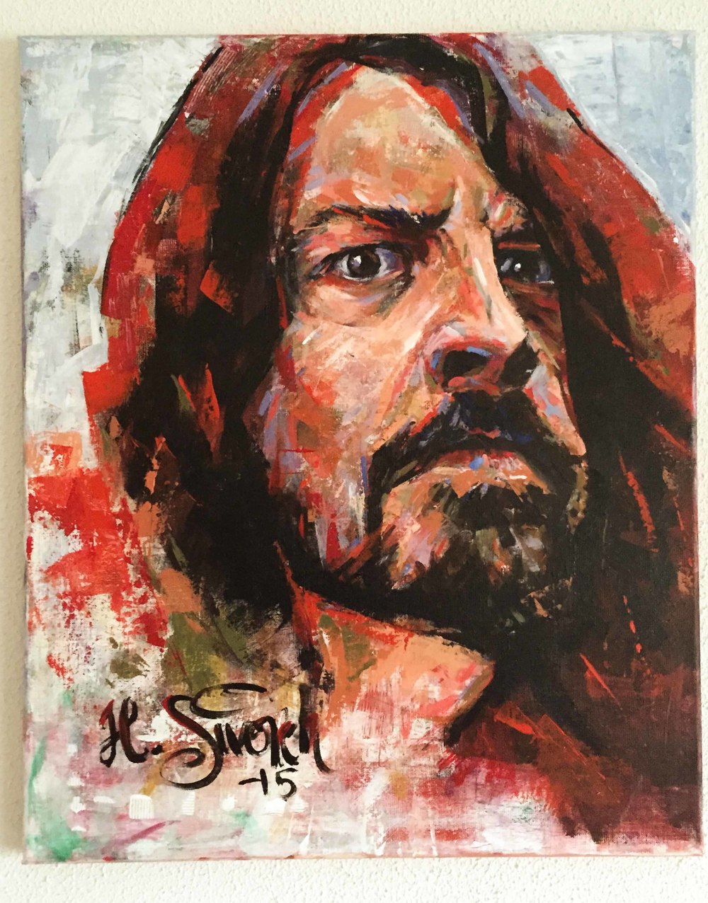 1000x1276 Dave Grohl Heikki Sivonen - Dave Grohl Painting