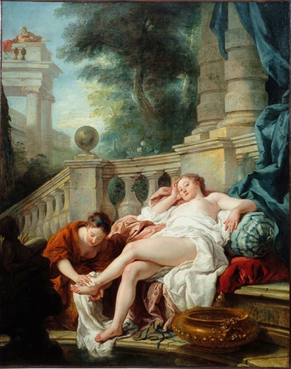 567x719 Interesting Green Reflection - David And Bathsheba Painting