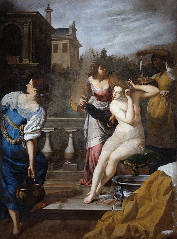 600x810 Women Artists In Florence Meeting Artemisia's David And Bathsheba - David And Bathsheba Painting