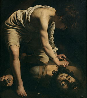 300x338 David And Goliath (Caravaggio) - David And Goliath Michelangelo Painting