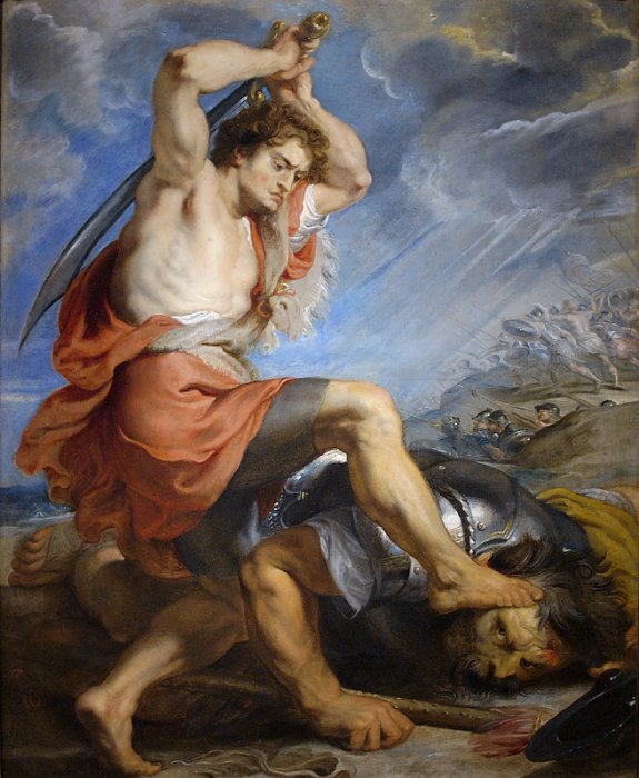 575x700 Peter Paul Rubens David Slaying Goliath - David And Goliath Painting