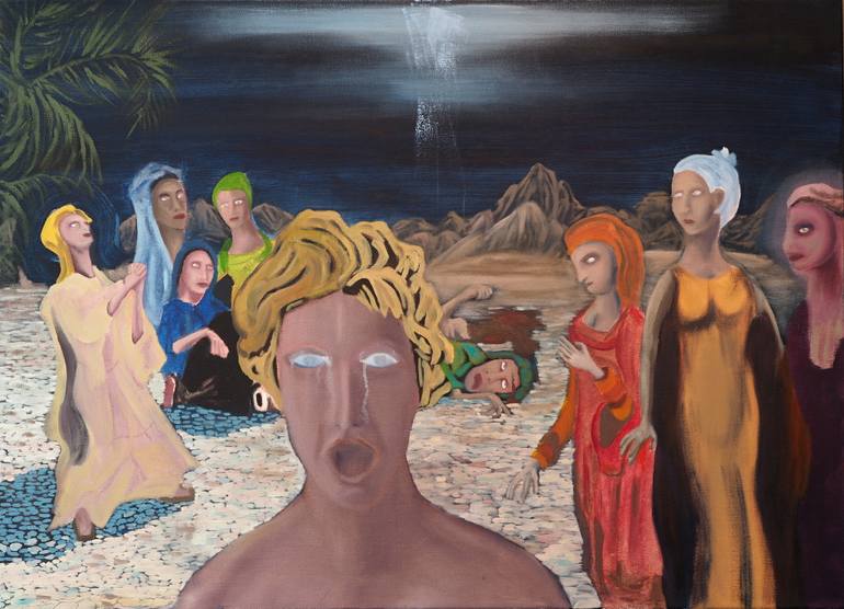 770x556 Saatchi Art David And Goliath Painting By Finnson Fine Art - David And Goliath Painting