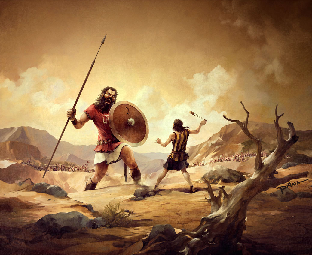 1038x850 The Fear Factor - David And Goliath Painting