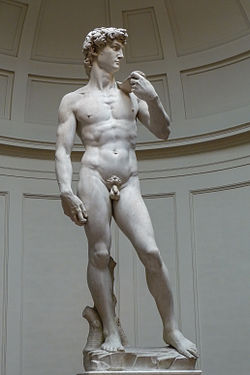 250x375 David (Michelangelo) - David And Goliath Painting By Michelangelo