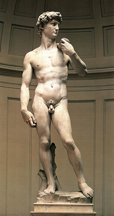 400x756 David By Michelangelo - David And Goliath Painting By Michelangelo