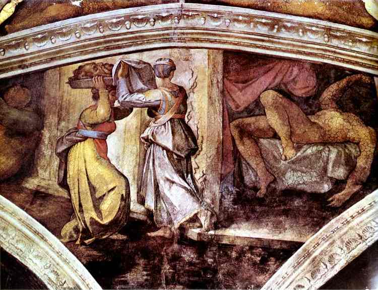 750x577 Bits And Pieces Michelangelo's Forbidden Messages In The Sistine - David And Goliath Painting By Michelangelo