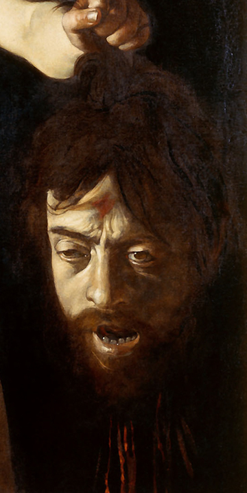 360x719 Caravaggio Throughout Italy The 400th Anniversary Exhibitions - David And Goliath Painting By Michelangelo