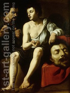 233x312 David And Goliath With A Double Portrait Of Caravaggio Caravaggio - David And Goliath Painting Caravaggio