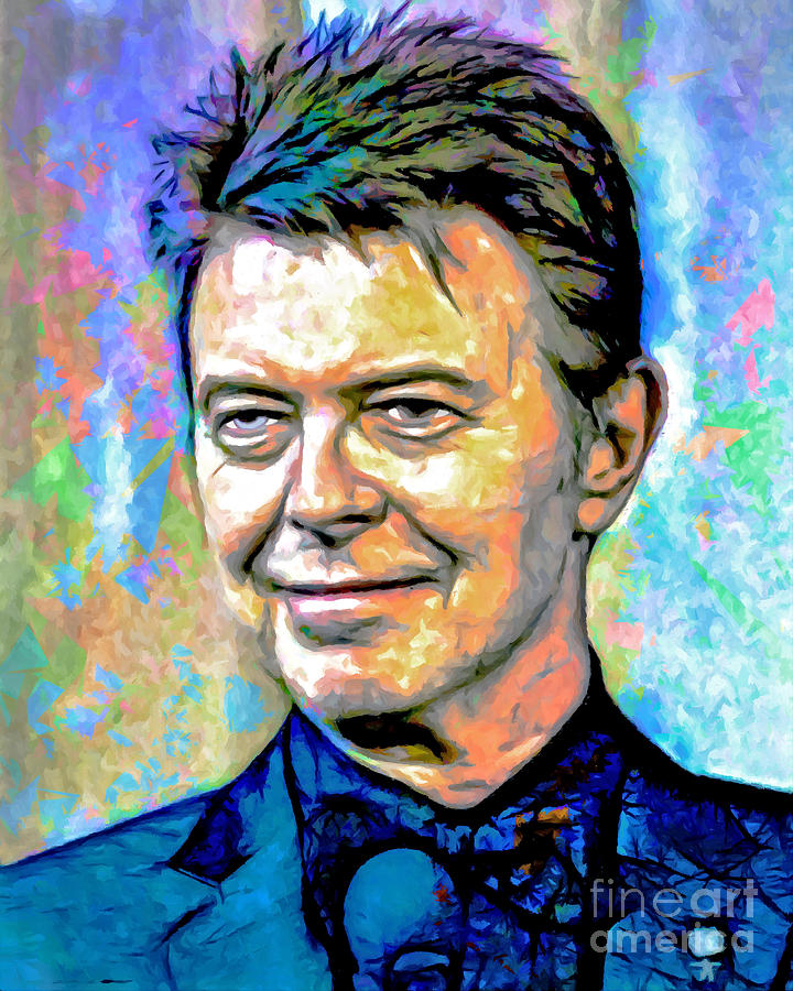 720x900 David Bowie Painting By Gabez Art - David Bowie Painting