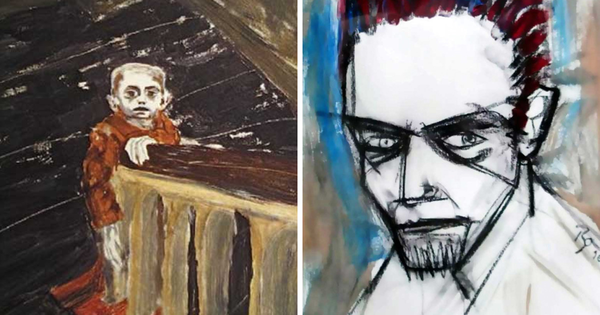 1200x630 Paintings By David Bowie Bored Panda - David Bowie Painting