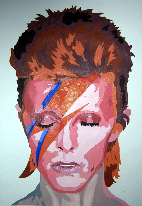 500x724 David Bowie Paint By Number By Jezzy - David Bowie Painting
