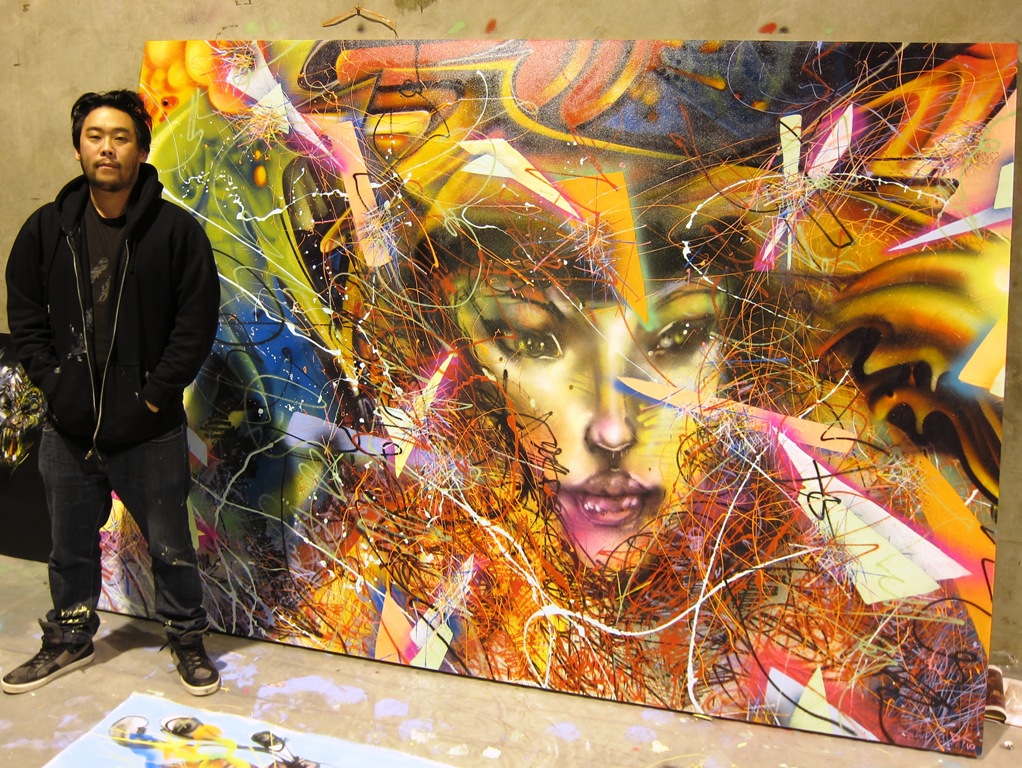 1022x768 Studio Visits Preview David Choe To Declare - David Choe Painting.