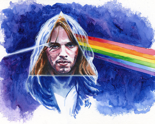 600x480 David Gilmour Poster By Ken Meyer - David Gilmour Painting
