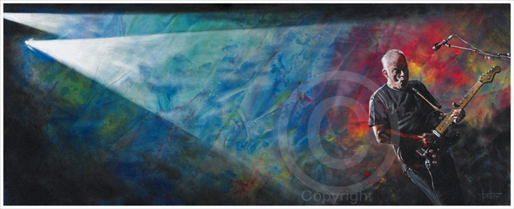 720x293 Tom Nolldavid Gilmour Art Pink Floyd. Cool T Noll Portrait - David Gilmour Painting