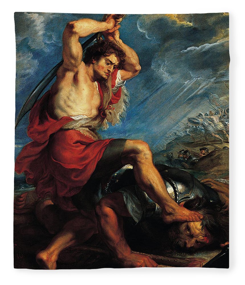 860x1000 David Slaying Goliath Fleece Blanket For Sale By Peter Paul Rubens - David Goliath Painting