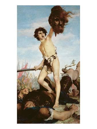 338x450 David Victorious Over Goliath, 1876 Giclee Print By Gabriel Joseph - David Goliath Painting