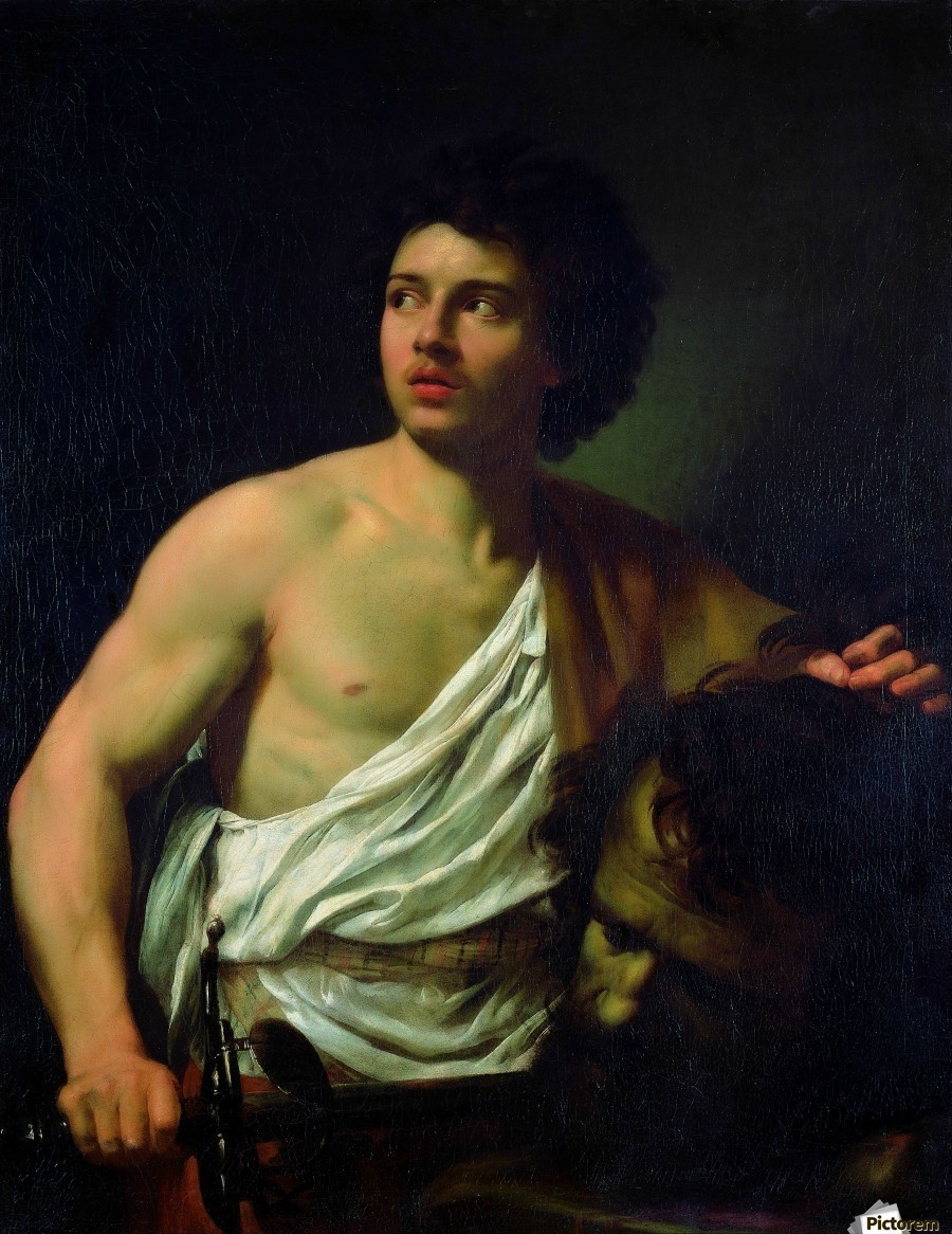 900x1166 David With The Head Of Goliath - David Goliath Painting