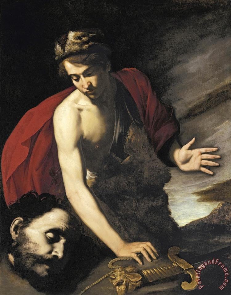 750x960 Massimo Stanzione David With The Head Of Goliath Painting - David Goliath Painting