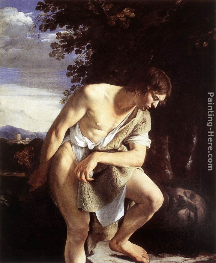 720x876 Orazio Gentleschi David Contemplating The Head Of Goliath Painting - David Goliath Painting