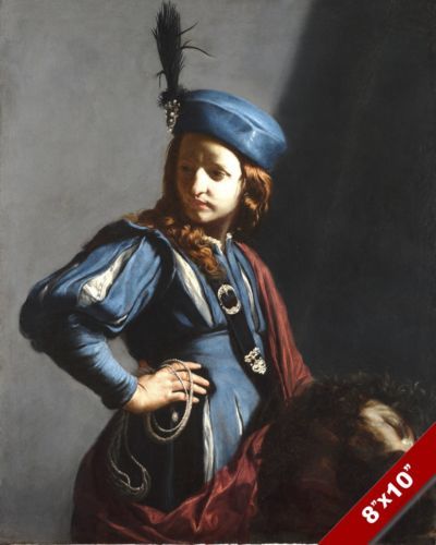 400x500 David Amp Head Of Giant Goliath Painting Christian Bible Art Real - David Goliath Painting