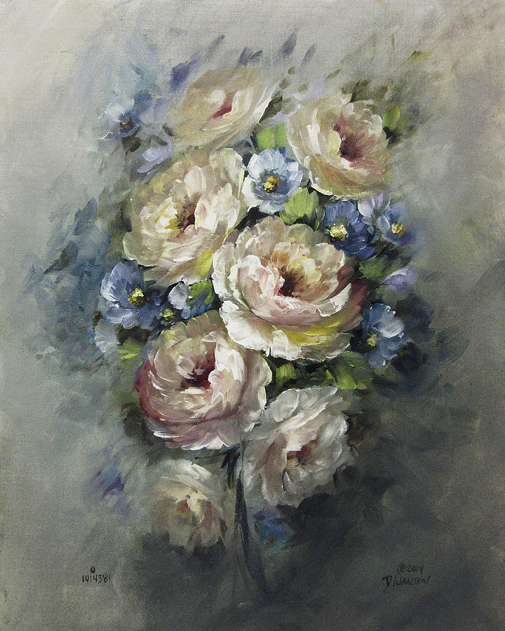 720x900 Penelope Roses Painting By David Jansen - David Jansen Painting