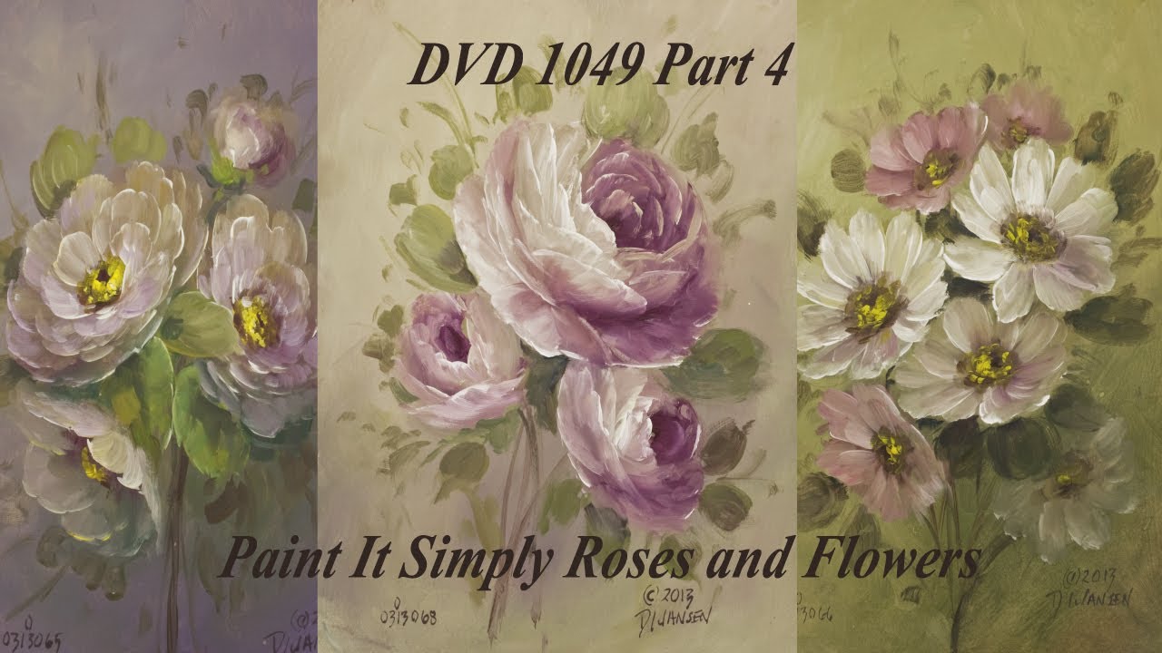 1280x720 Beginning Rose Painting With Heritage Acrylics Dvd1049 - David Jansen Painting