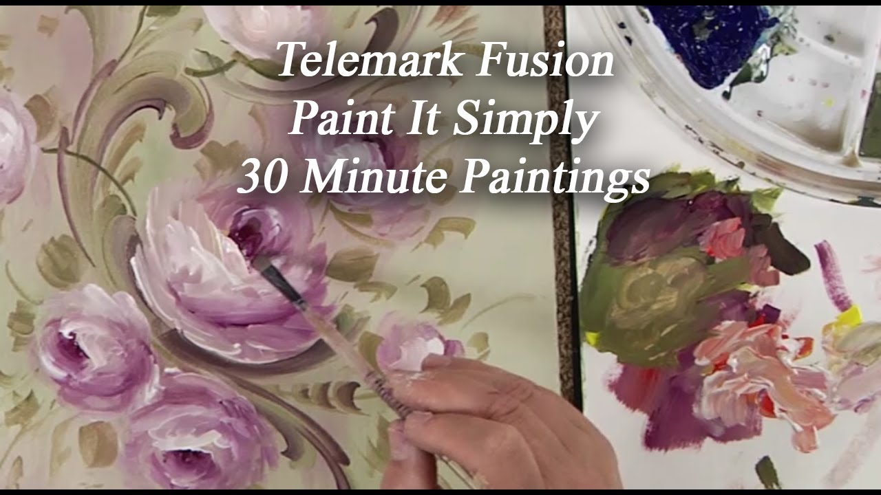 1280x720 Learn To Paint Fusion Telemark 30 Minute Video Lesson - David Jansen Painting Videos
