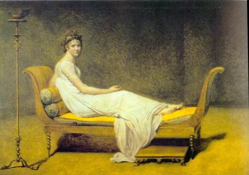 494x348 Portrait Of Madame Recamier Painting, Ajacques Louis David - David Painting