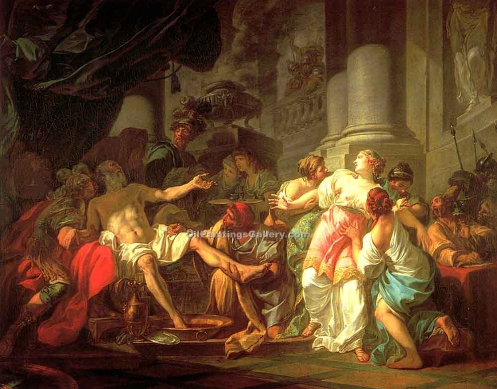 1000x783 The Death Of Seneca By Jacques Louis David (Painting Id Cl 4177 Ka) - David Painting