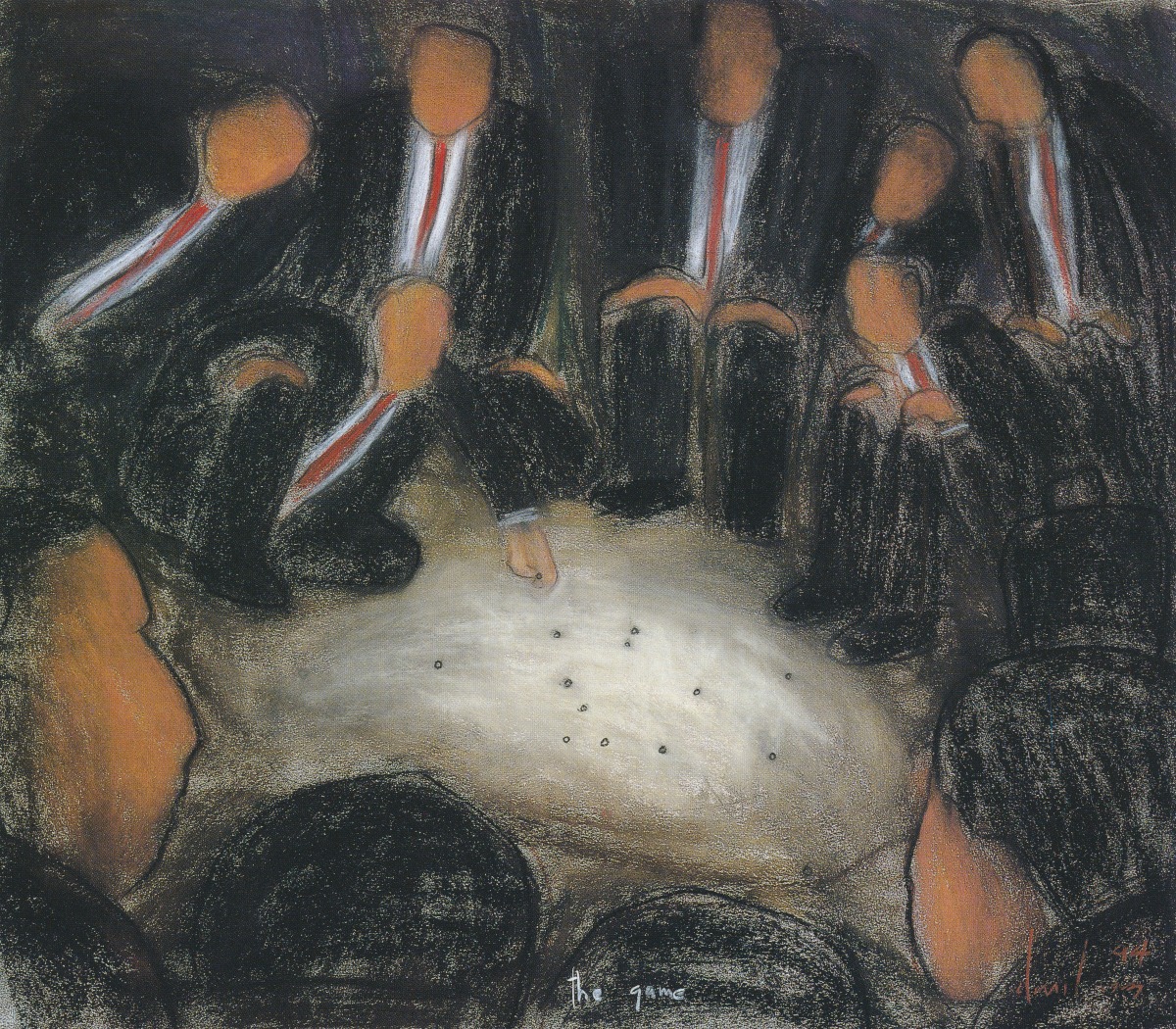 1200x1050 Allegorical Pastel Paintings The Game By David Ross - David Ross Painting