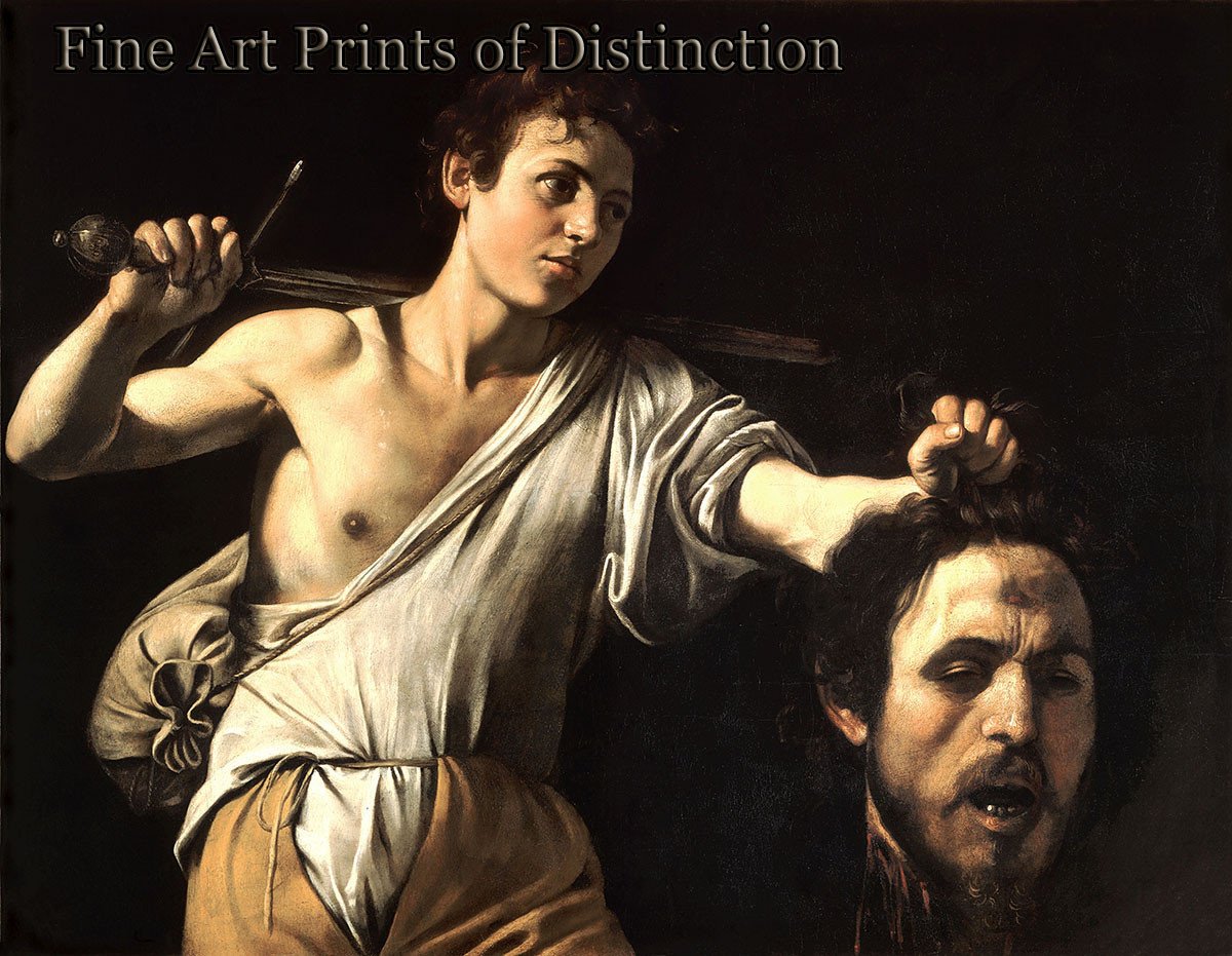 1200x931 Caravaggio - David Vs Goliath Painting