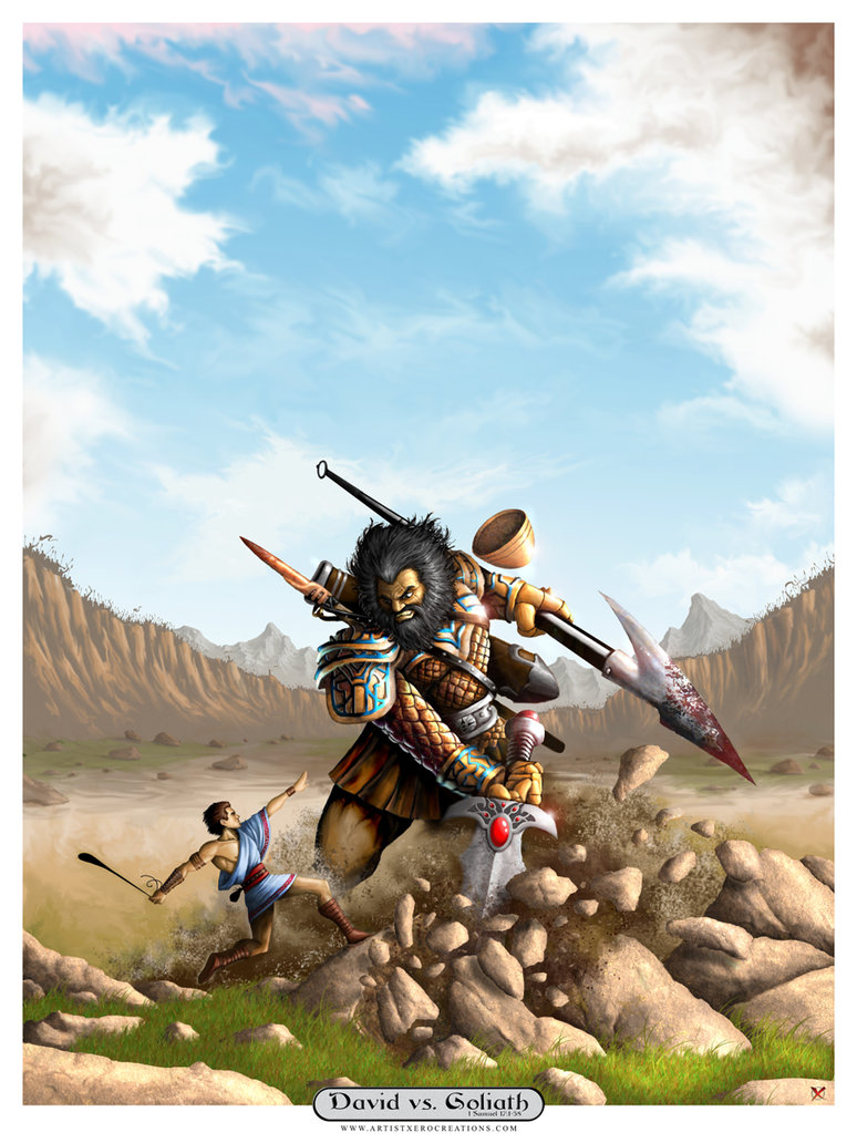 774x1032 David Vs. Goliath By Artistxero - David Vs Goliath Painting