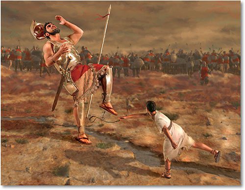 500x389 There Is No Such Thing As David Vs. Goliath - David Vs Goliath Painting