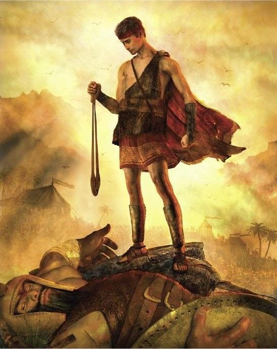 546x687 David Vs Goliath Painting - David Vs Goliath Painting