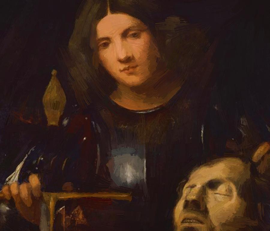 900x770 David With The Head Of Goliath 1510 Painting By Giorgione - David With The Head Of Goliath Painting