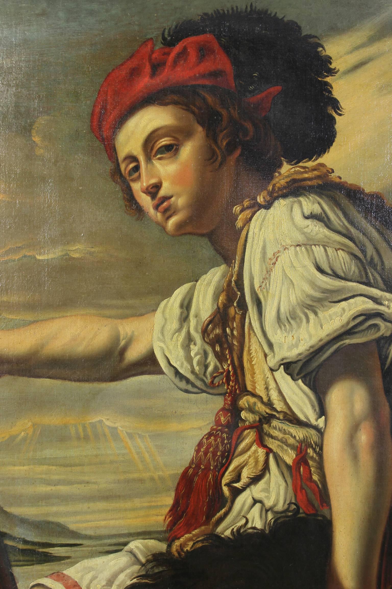 1536x2304 Large Painting Of David With The Head Of Goliath - David With The Head Of Goliath Painting
