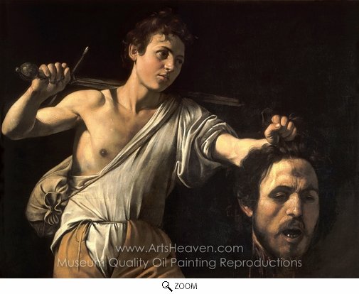 505x414 Reproduction Painting Caravaggio David With The Head Of Goliath - David With The Head Of Goliath Painting