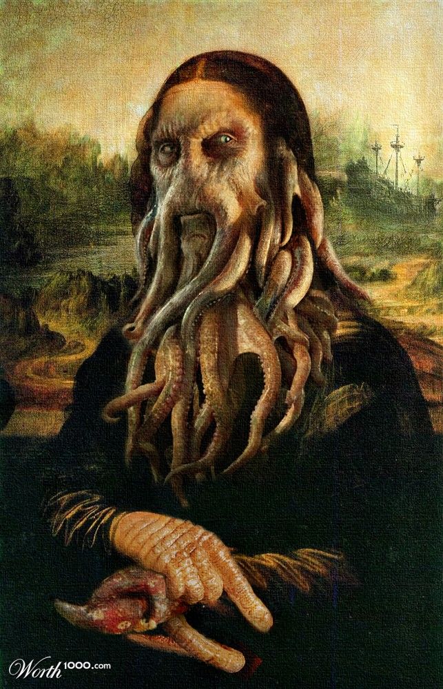 643x1000 Joconde, Parodie, Davy Jones Joconde - Davy Jones Painting